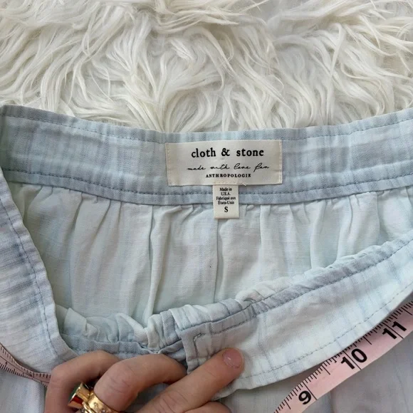 Anthropologie Light Blue A-Line Skirt - Picture 4 of 5